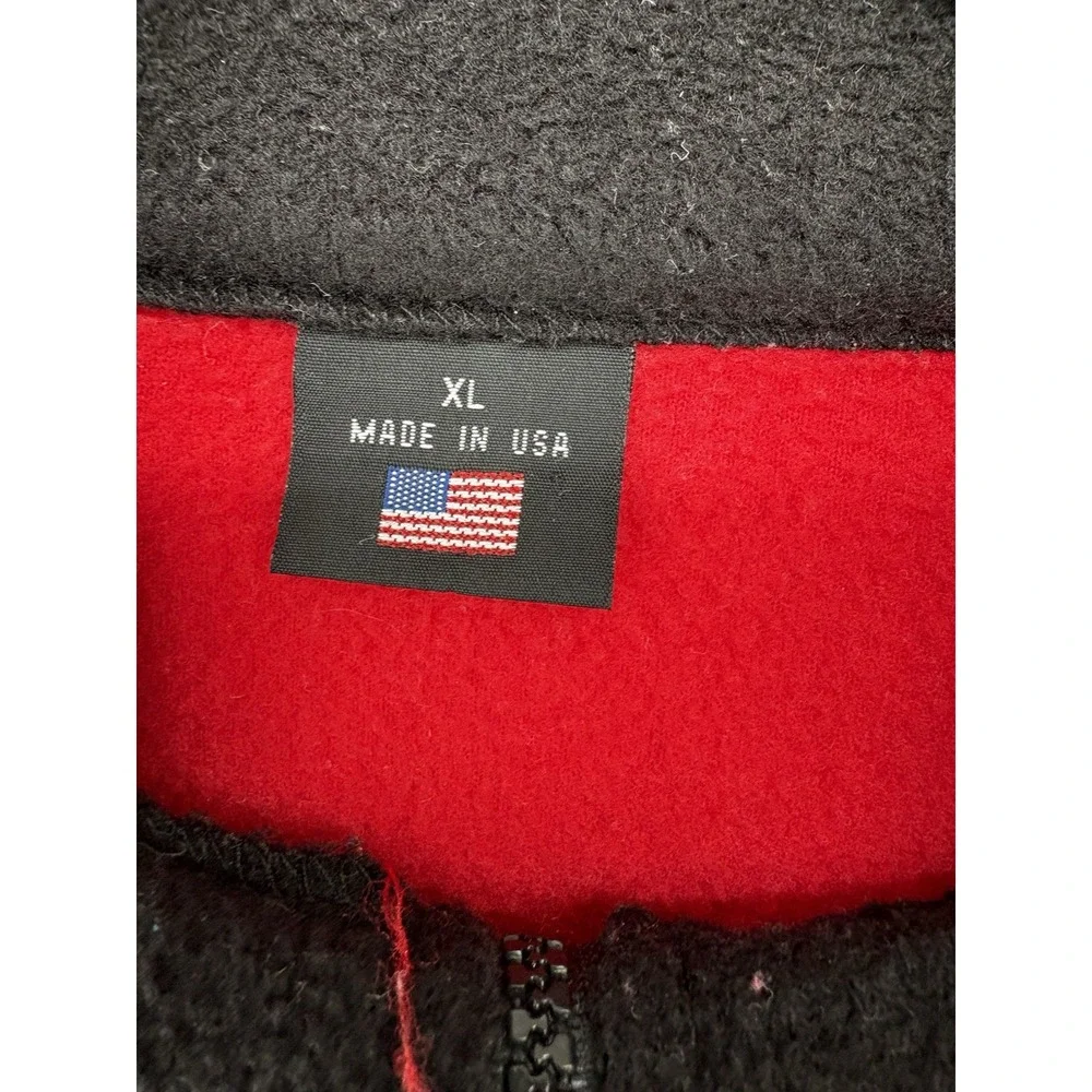 VTG Team USA Olympics Vest Fleece Red Full Zip Jacket Made in USA Mens XL